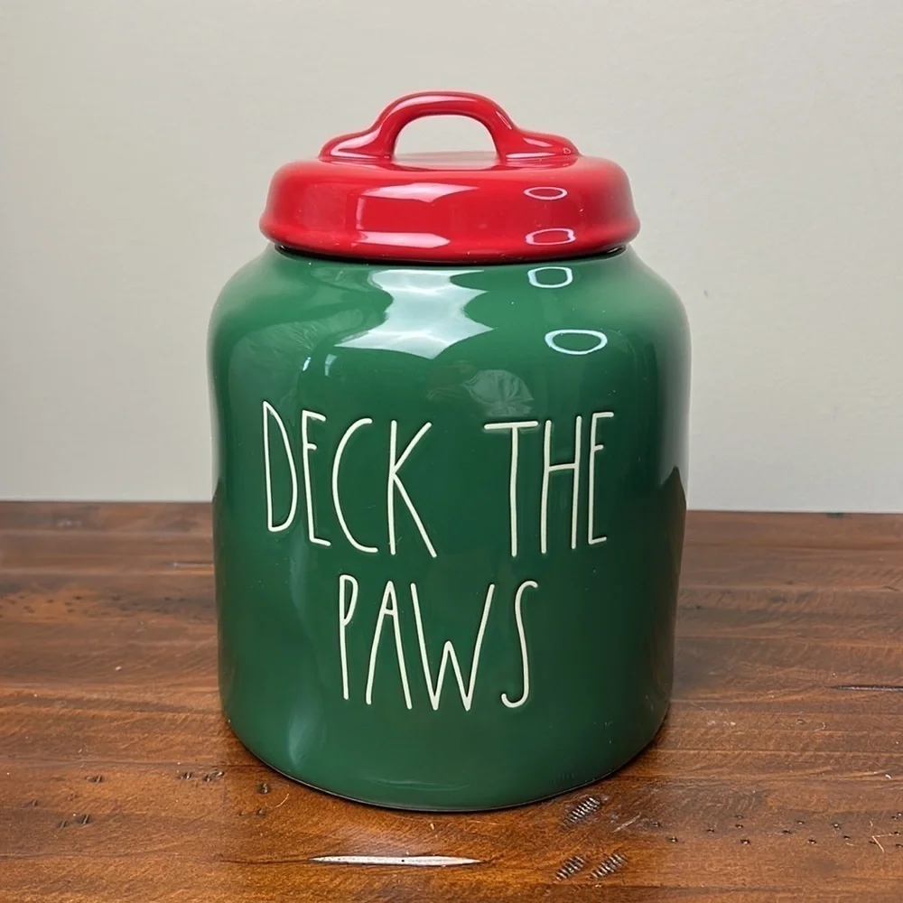 Rae Dunn • Deck the Paws Canister